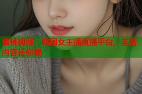 蜜桃视频：韩国女主播直播平台，丰富内容任你看
